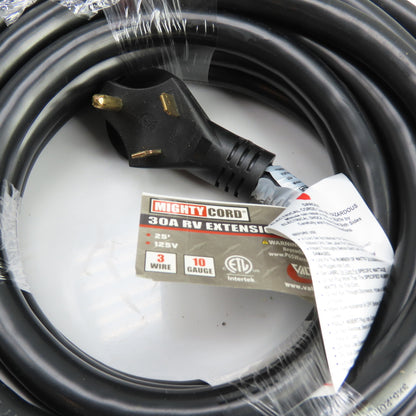 Valterra A10-3025E Mighty Cord 30A 25ft RV Extension Cord TT-30P to TT-30R Lot/2