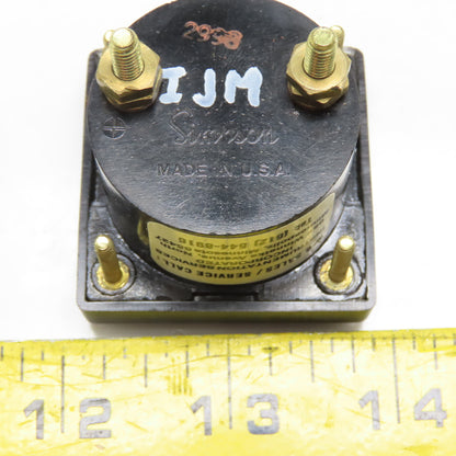 Simpson Battery Charge Indicator Panel Meter 1-3/4" Square