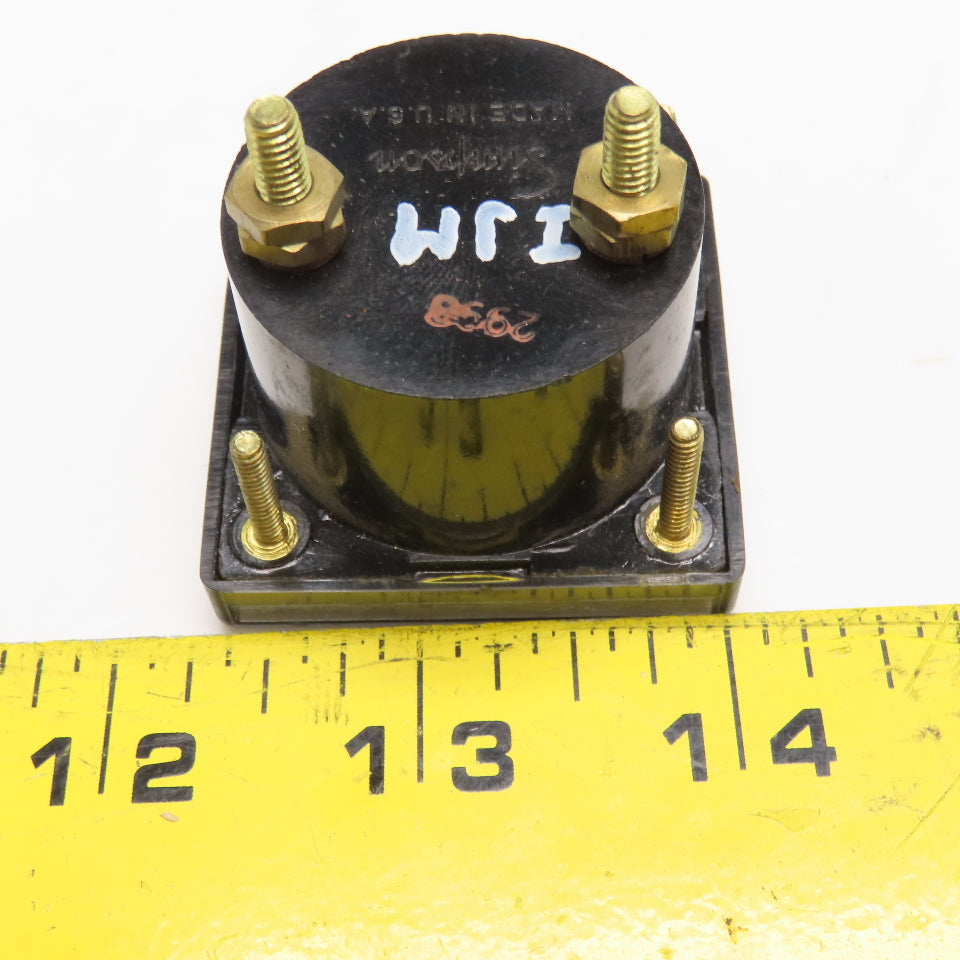 Simpson Battery Charge Indicator Panel Meter 1-3/4" Square