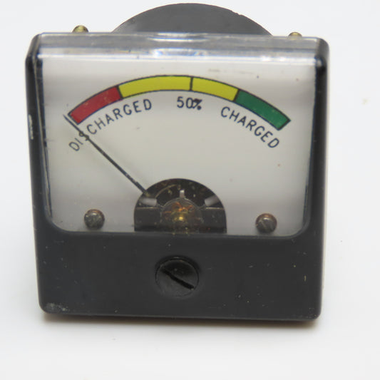 Simpson Battery Charge Indicator Panel Meter 1-3/4" Square