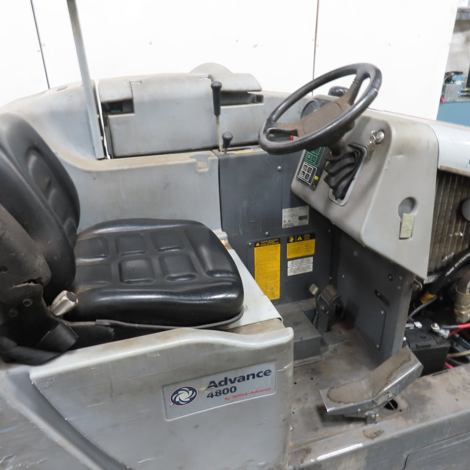Advance Nilfisk Captor 4800 LPG Ride On Floor Sweeper Scrubber 62" Sweep 1970Hrs