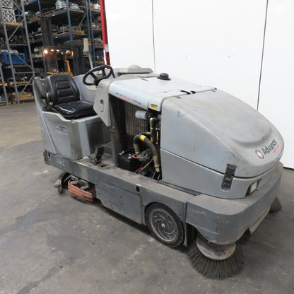 Advance Nilfisk Captor 4800 LPG Ride On Floor Sweeper Scrubber 62" Sweep 1970Hrs