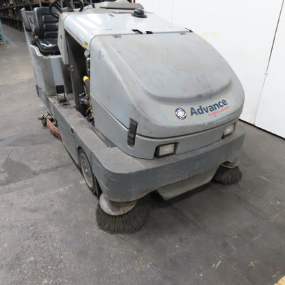 Advance Nilfisk Captor 4800 LPG Ride On Floor Sweeper Scrubber 62" Sweep 1970Hrs