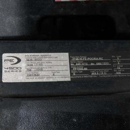 Crown PE4500-80 8000 LB 24V Walkie/Rider Pallet Jack Truck