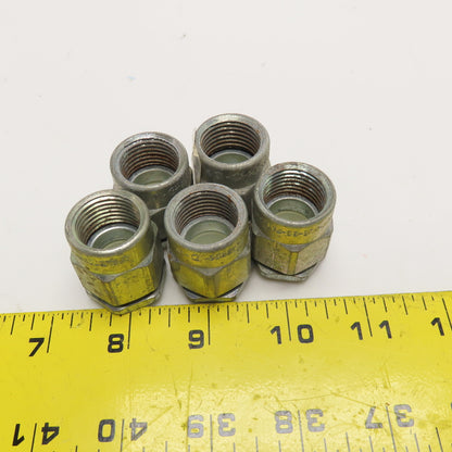 Appleton HUB59 1/2" IMC Rigid Conduit Hub Electroplated Zinc Lot Of 5
