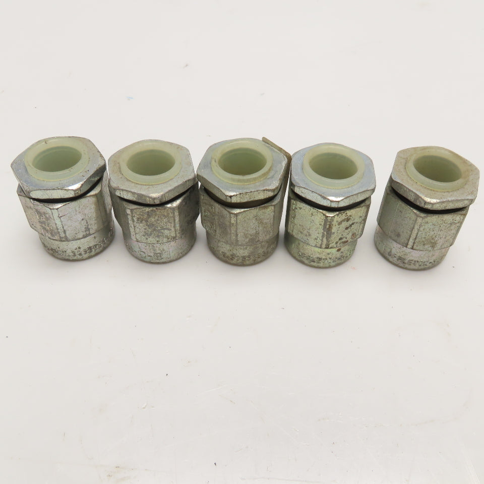 Appleton HUB59 1/2" IMC Rigid Conduit Hub Electroplated Zinc Lot Of 5