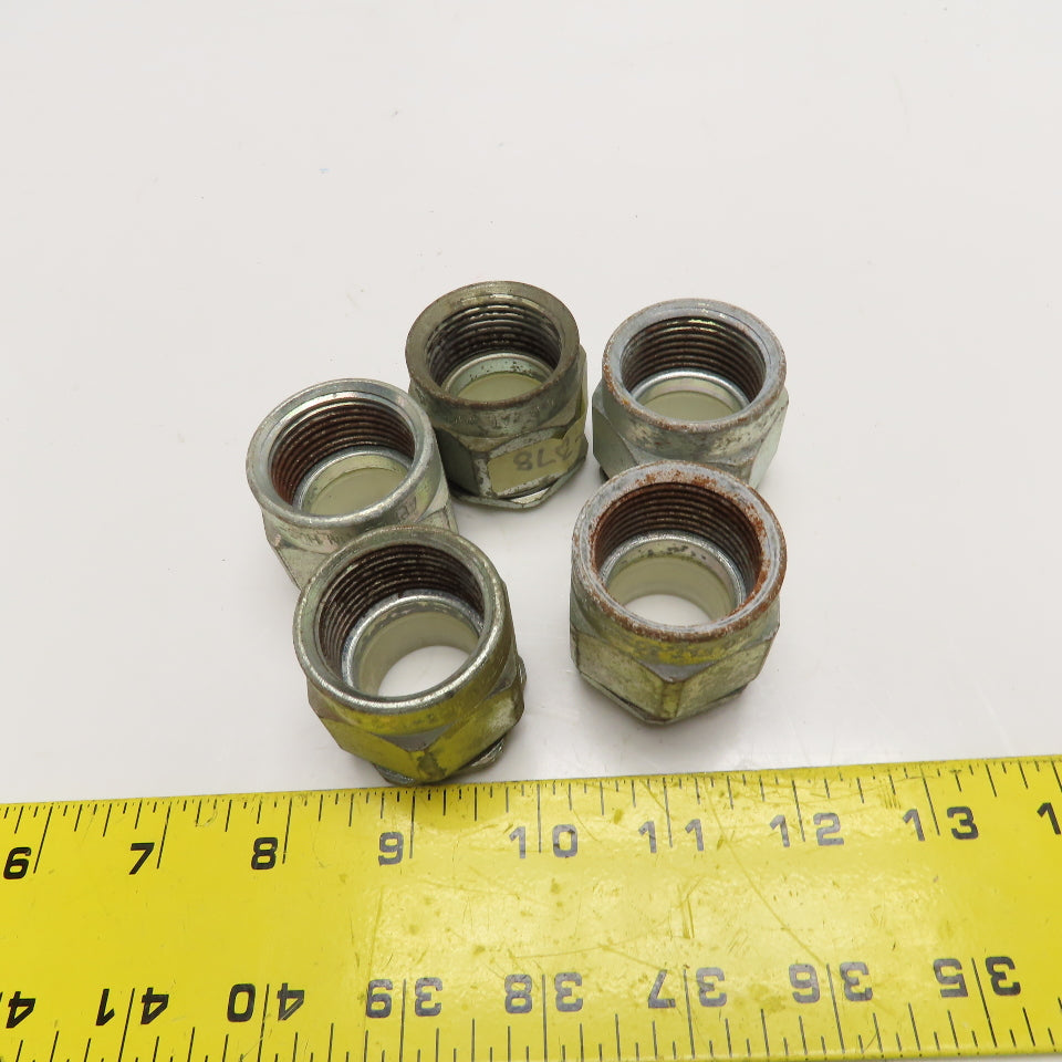 Appleton HUB100 1" IMC Rigid Conduit Hub Electroplated Zinc Lot Of 5