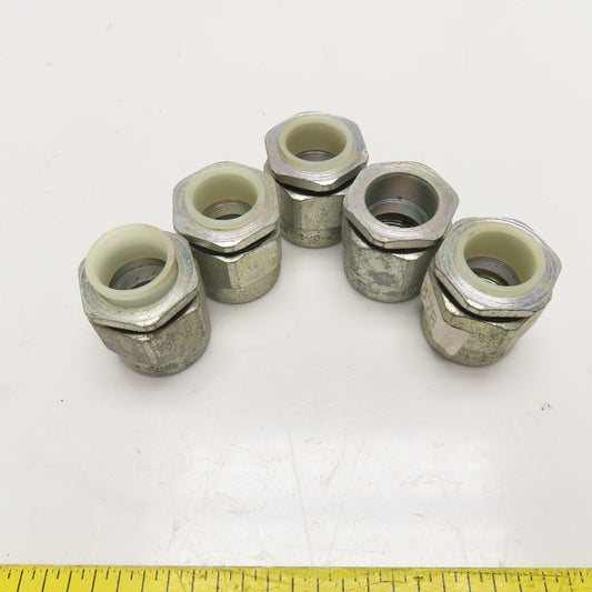 Appleton HUB75 3/4" IMC Rigid Conduit Hub Electroplated Zinc Lot Of 5