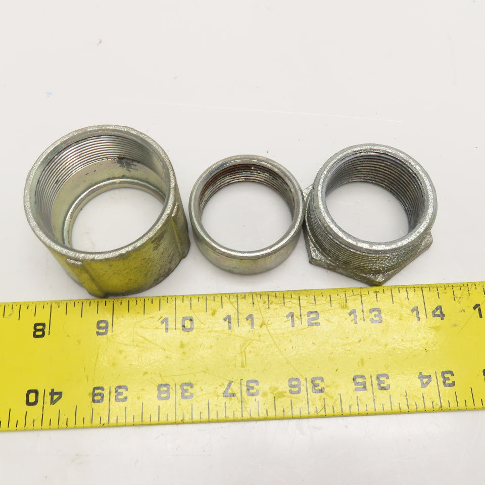Appleton 1-1/4" IMC Rigid Conduit 3 Piece Coupling Electroplated Zinc