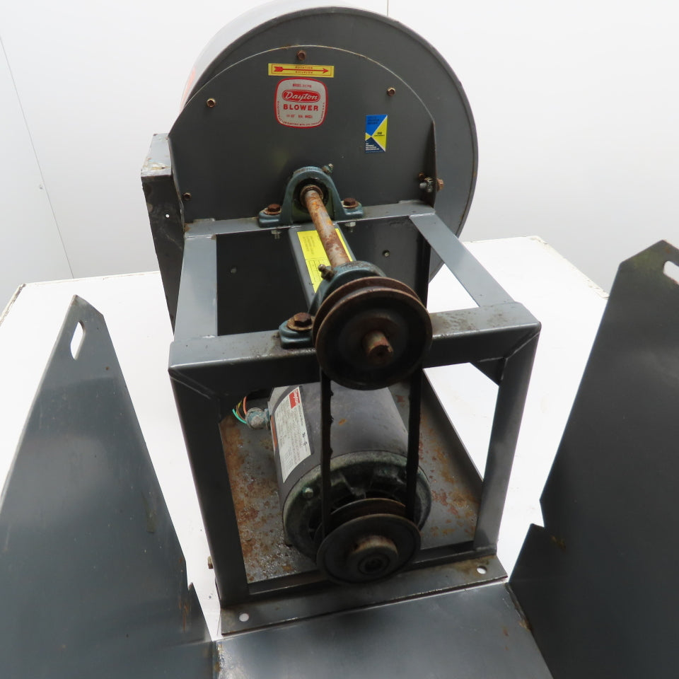 Dayton 3C716 1/2HP 10-1/2" Wheel Belt Drive Blower 208-230/440V 3Ph Tested