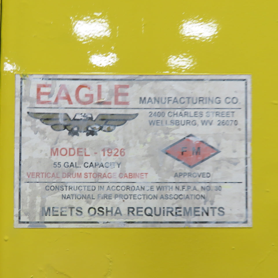 Eagle Model 1926 55 Gallon Flammable Liquid Storage Cabinet 31.5" x 31.5" x 65"