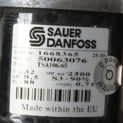 Sauer Danfoss 50063076 TSA106-65 0.5kW 32V Electric Steering Motor with Gearbox