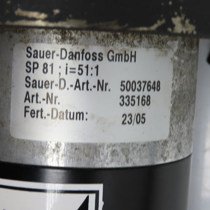 Sauer Danfoss 50063076 TSA106-65 0.5kW 32V Electric Steering Motor with Gearbox