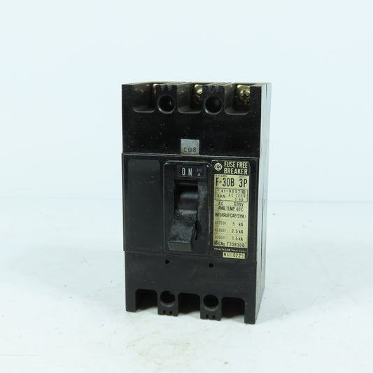 Hitachi F30B300 F-30B 30A 600V 3-Pole Circuit Breaker