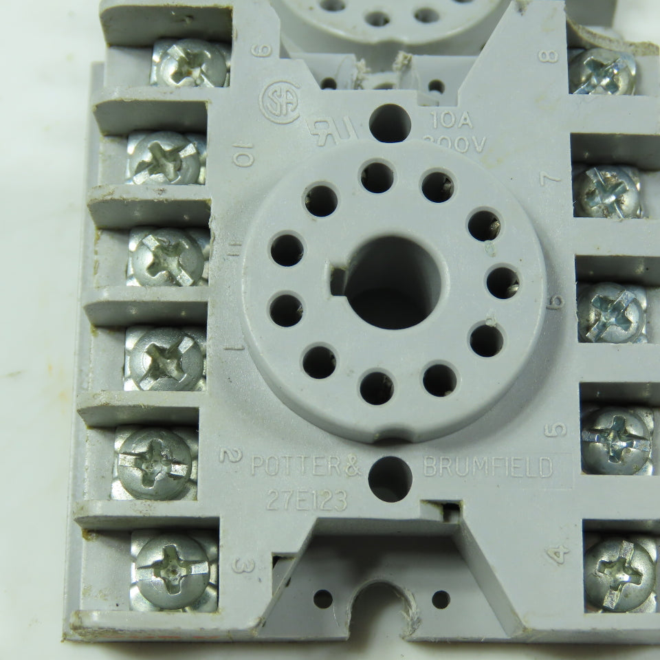 Potter & Brumfield 27E123 11-Pin Octal Relay Sockets 10A 300V Lot Of 4