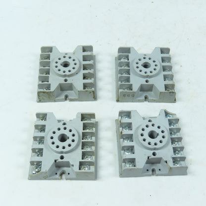 Potter & Brumfield 27E123 11-Pin Octal Relay Sockets 10A 300V Lot Of 4