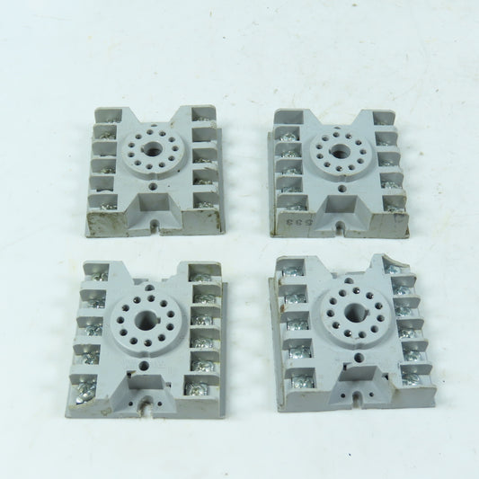 Potter & Brumfield 27E123 11-Pin Octal Relay Sockets 10A 300V Lot Of 4