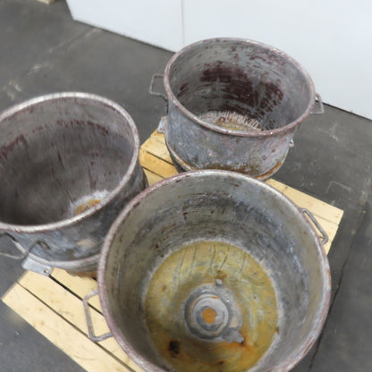 20" ID Wide x 22" Deep Stainless Steel Industrial Mixing Bowl W/Dolley Lot Of 3
