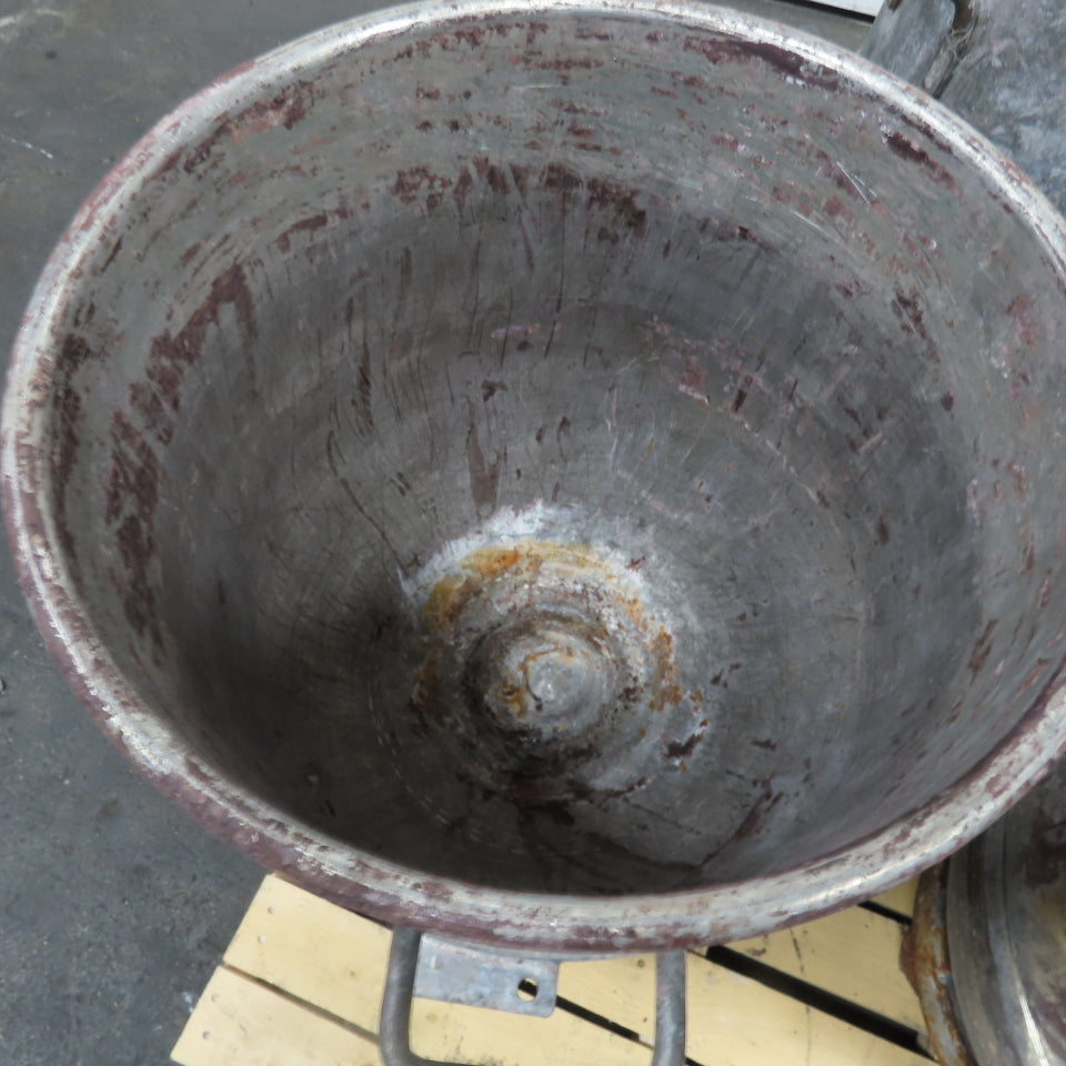 20" ID Wide x 22" Deep Stainless Steel Industrial Mixing Bowl W/Dolley Lot Of 3