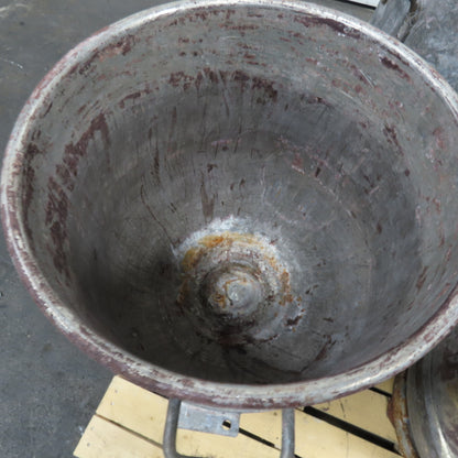 20" ID Wide x 22" Deep Stainless Steel Industrial Mixing Bowl W/Dolley Lot Of 3