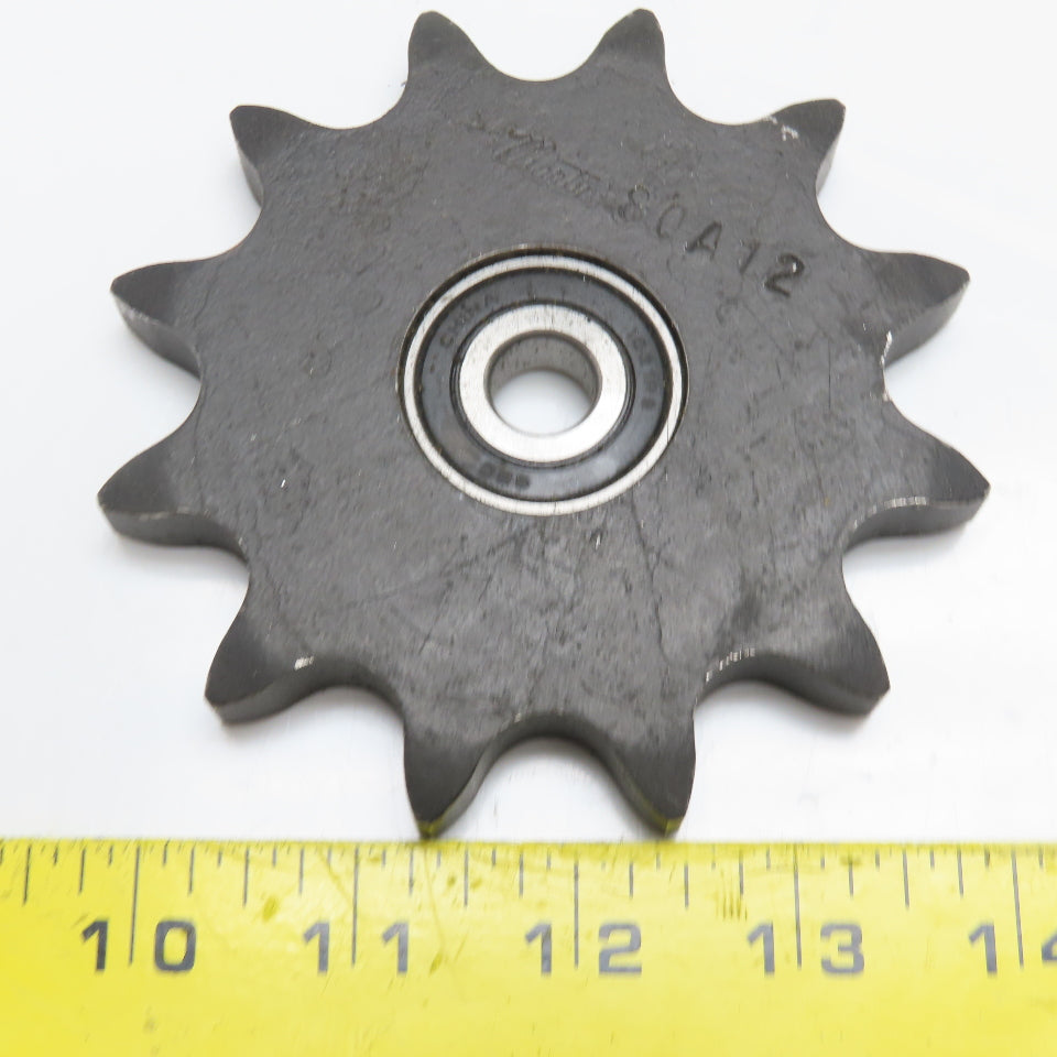 Martin 80A12 No. 80 Single Strand Roller Chain Idler Sprocket 12T 1/2" Bore