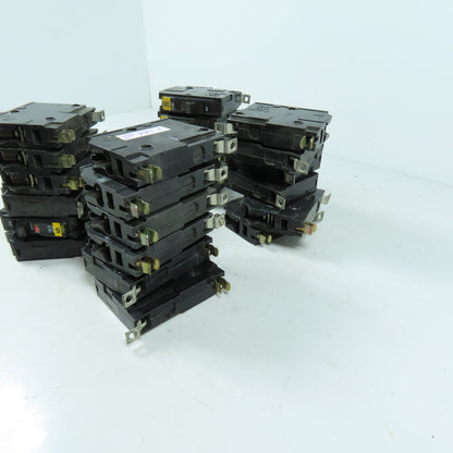 Square D Type QOB 20A Single Pole Circuit Breakers 120/240VAC Lot Of 24