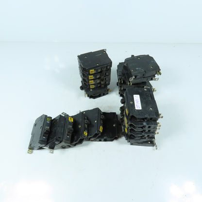 Square D Type QOB 20A Single Pole Circuit Breakers 120/240VAC Lot Of 24
