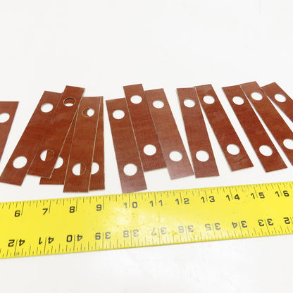 5" x 1/2" x 0.035" Thick Phenolic Type Heat Gasket 3" Hole Centers Lot Of 16