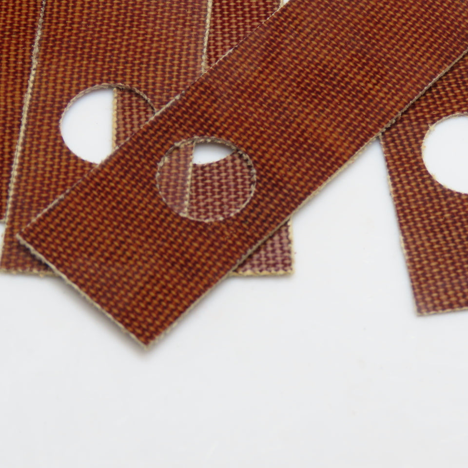 5" x 1/2" x 0.035" Thick Phenolic Type Heat Gasket 3" Hole Centers Lot Of 16