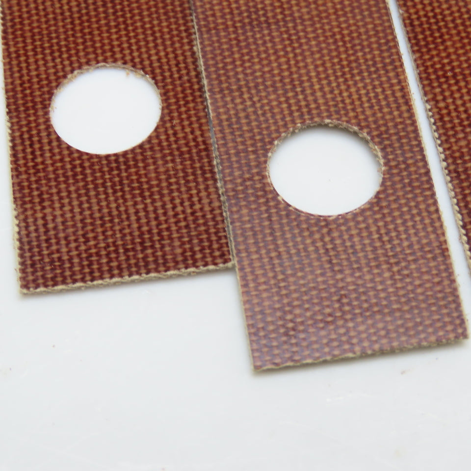 5" x 1/2" x 0.035" Thick Phenolic Type Heat Gasket 3" Hole Centers Lot Of 16