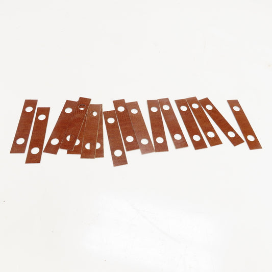 5" x 1/2" x 0.035" Thick Phenolic Type Heat Gasket 3" Hole Centers Lot Of 16