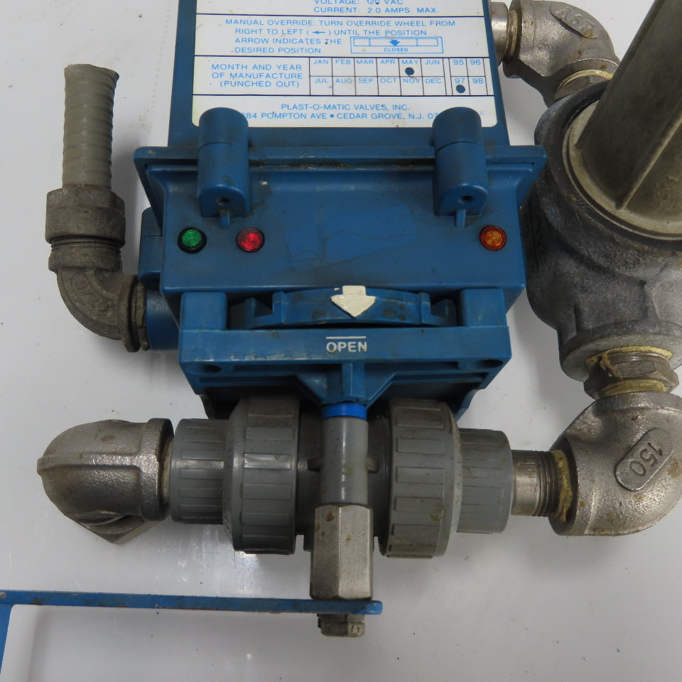 True Blue Plas-O-Matic EBV-65 Electric Actuator Valve 1/2" 120VAC 2A