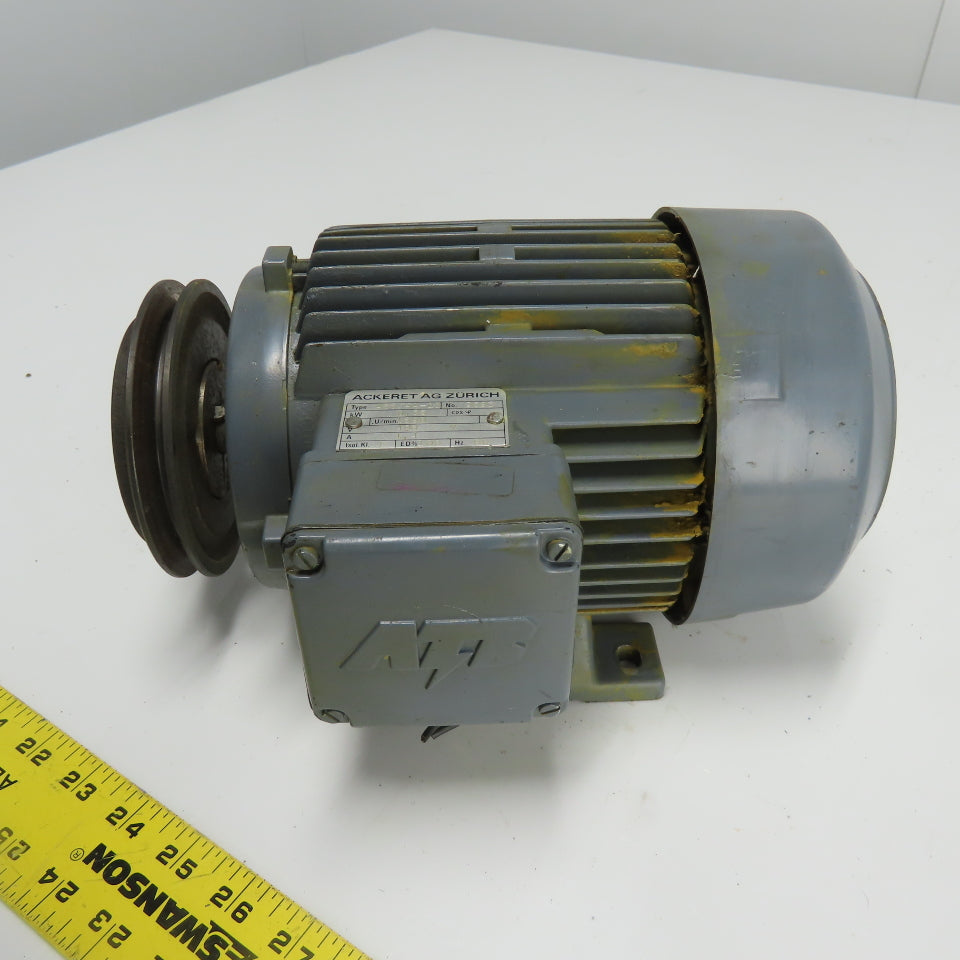 Ackeret AG Zurich A80/4A-11 0.65Kw Electric Motor 480V Y 1690RPM 1.4A 60Hz