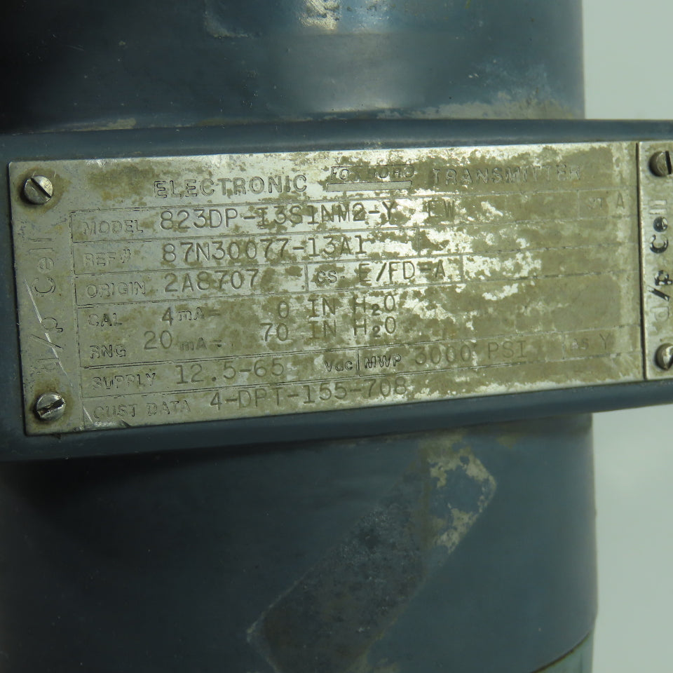 Foxboro 823DP-I3S1NM2-Y Electronic Pressure Transmitter W/ A182F316 Manifold