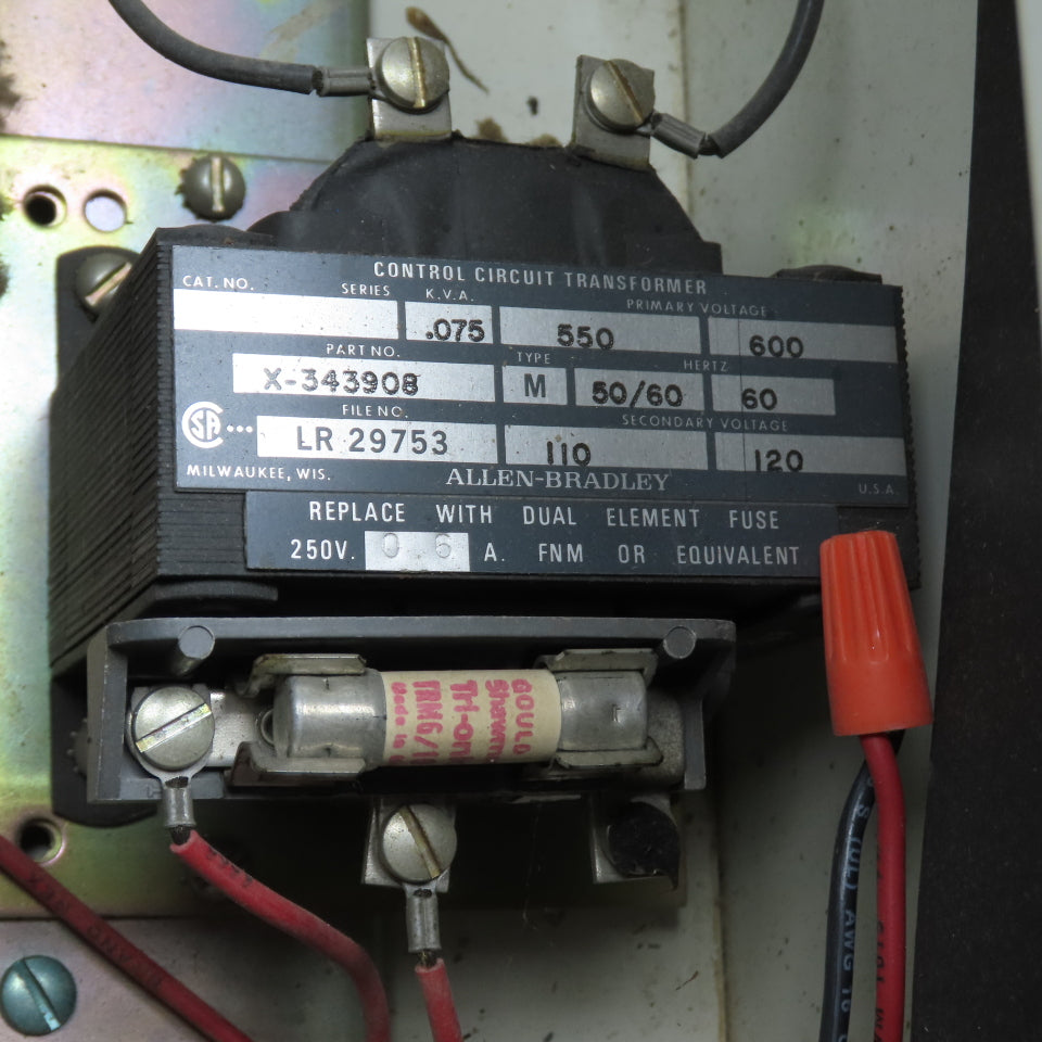 Allen Bradley 512-BAC-1-6-24 Fusible Combination Motor Controller Size 1 10HP