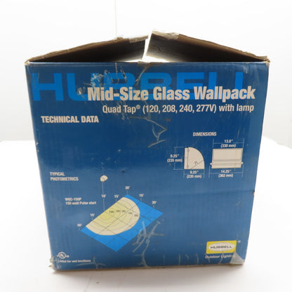 Hubbell WGC150P Mid-Size Full Cutoff Wallpack 150W Pulse Start Metal Halide