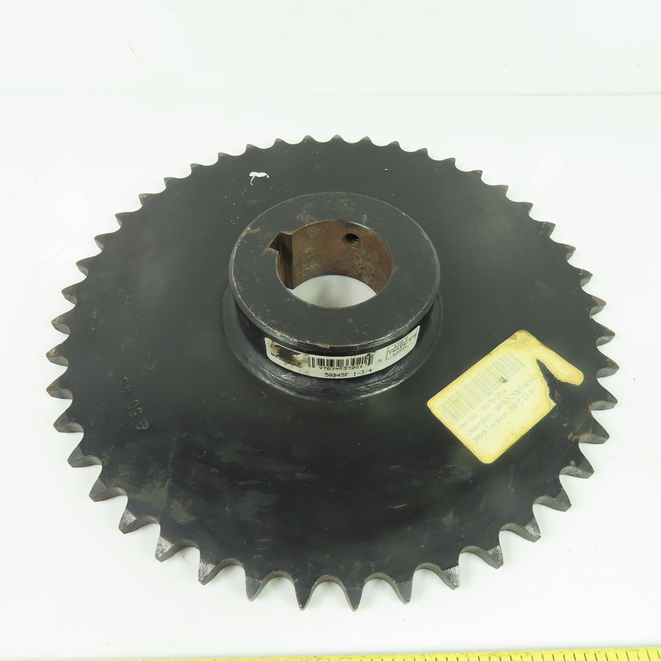 Tsubaki 50B45F Single Row Roller Chain Sprocket 45-Tooth 1-3/4" Bore