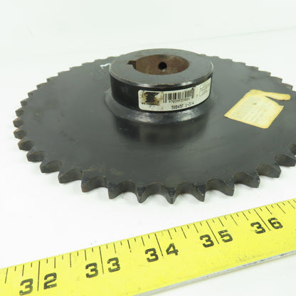 Tsubaki 50B45F Single Row Roller Chain Sprocket 45-Tooth 1-3/4" Bore