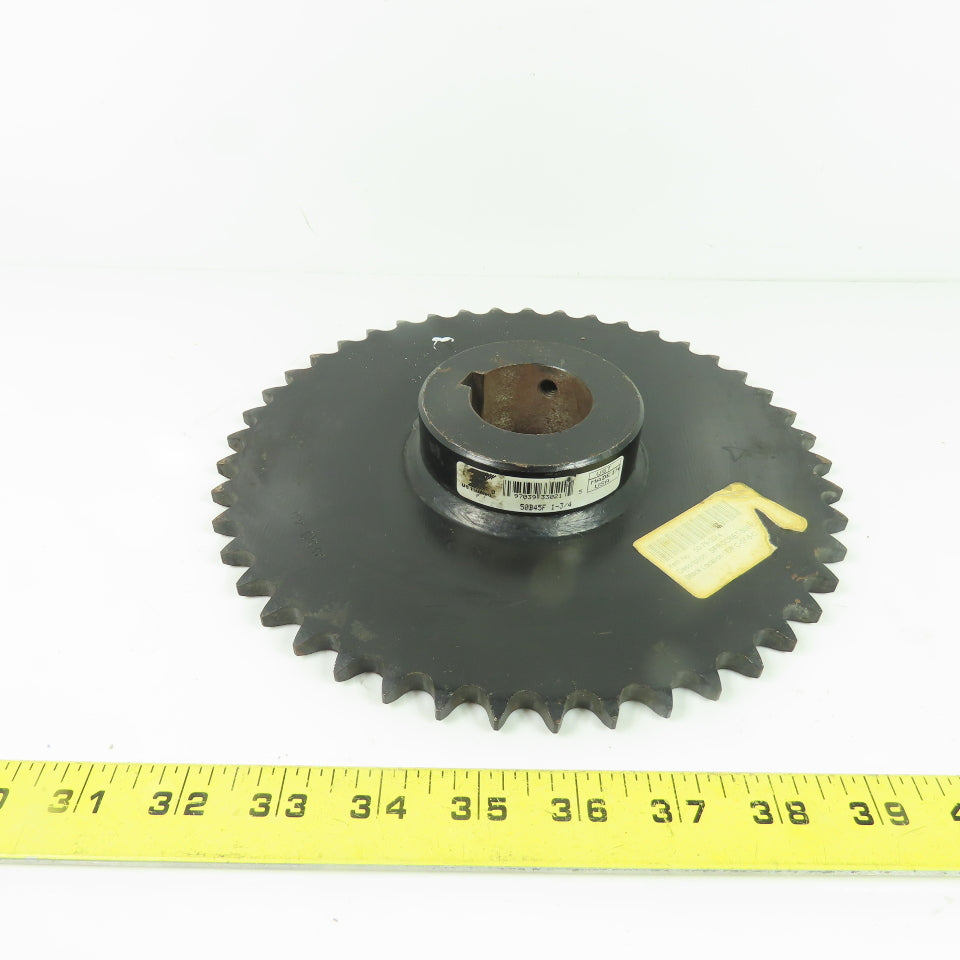 Tsubaki 50B45F Single Row Roller Chain Sprocket 45-Tooth 1-3/4" Bore
