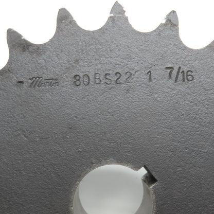 Martin 80BS22 No. 80 Single Strand Roller Chain Drive Sprocket 22T 1-7/16" Bore