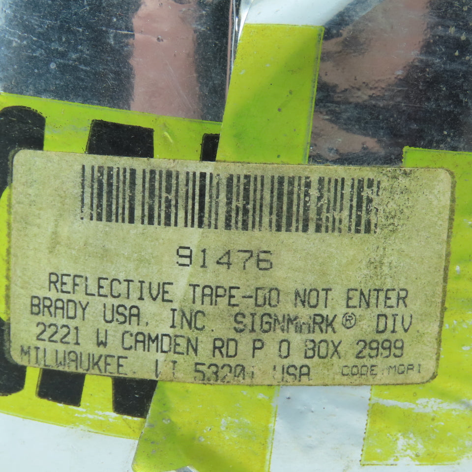 Brady 91476 Reflective Safety Tape "CAUTION DO NOT ENTER" 3" Wide