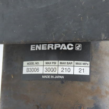 Enerpac B3006 Air Hydraulic Booster 6.2 in3 Per Stroke 1:30 Ratio 5.20" Stroke