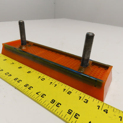 Almco Type Vibratory Media Finishing Wear Bracket Pusher 9-3/4" x 2-1/2" W