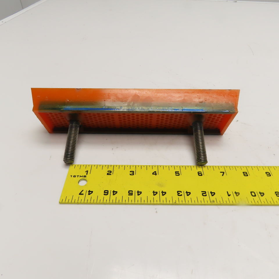 Almco Type Vibratory Media Finishing Wear Bracket Pusher 9-3/4" x 2-1/2" W