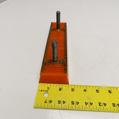Almco Type Vibratory Media Finishing Wear Bracket Pusher 9-3/4" x 2-1/2" W