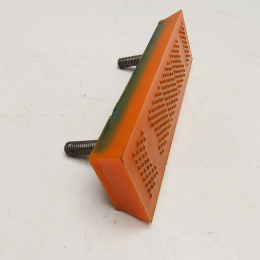 Almco Type Vibratory Media Finishing Wear Bracket Pusher 9-3/4" x 2-1/2" W