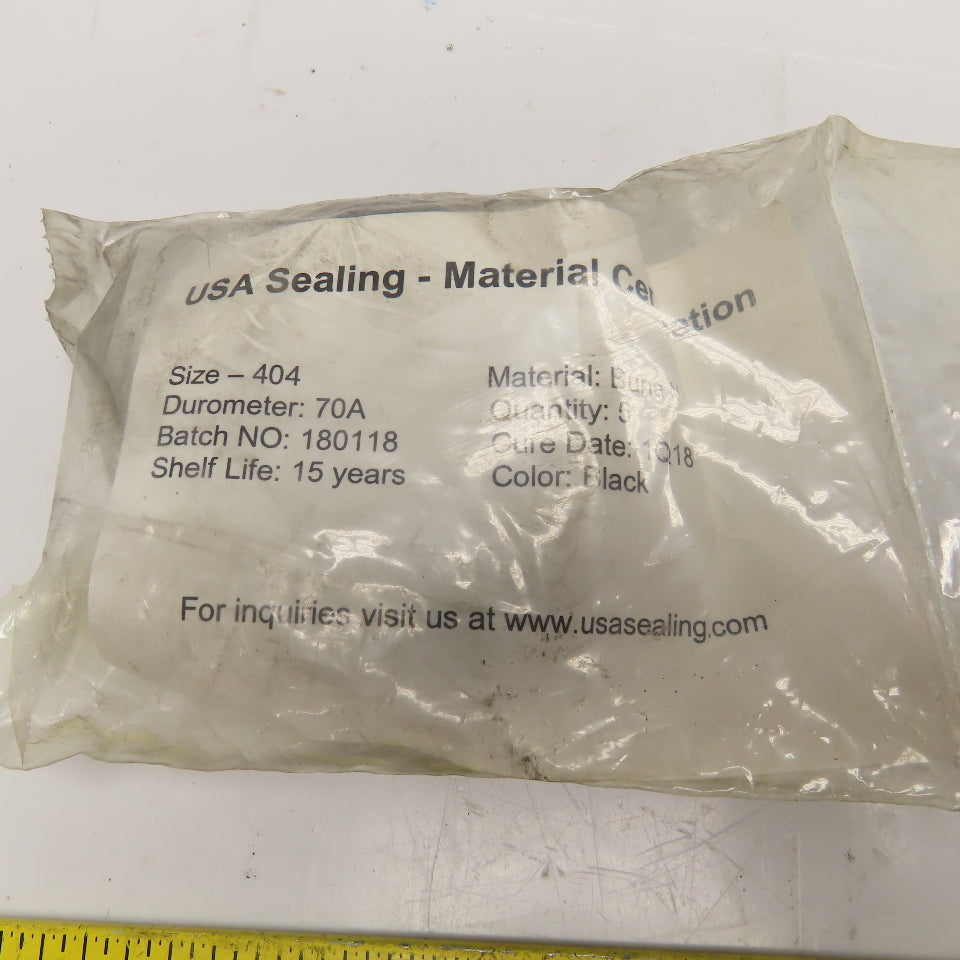 USA Sealing Size 404 Buna-N Round O-Ring 1/4" CS 1-7/8" x 2-3/8" OD Lot Of 5