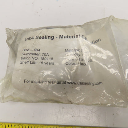 USA Sealing Size 404 Buna-N Round O-Ring 1/4" CS 1-7/8" x 2-3/8" OD Lot Of 5