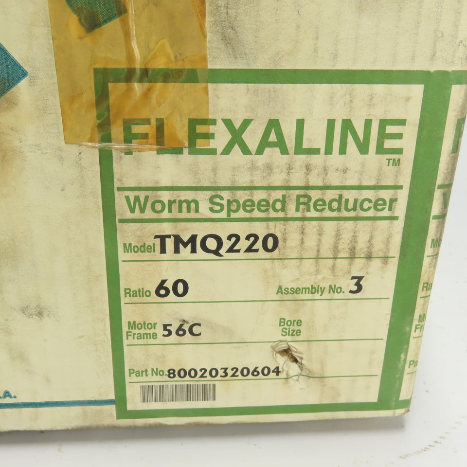 Grove Gear TMQ220-3 60:1 Ratio Gear Reducer 29RPM Out .491HP 56C NEW