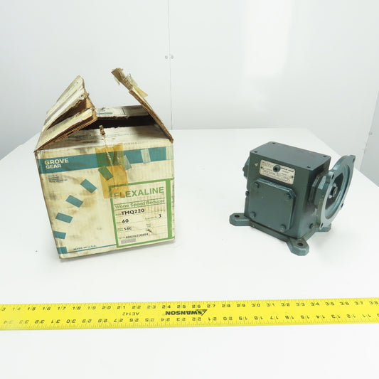 Grove Gear TMQ220-3 60:1 Ratio Gear Reducer 29RPM Out .491HP 56C NEW